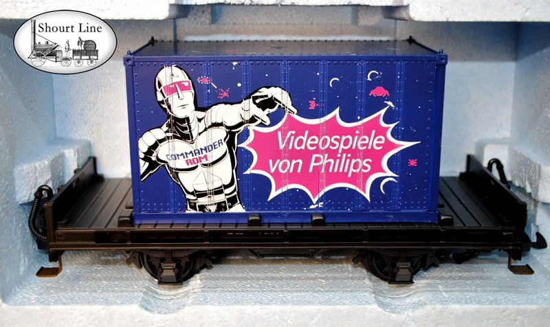 LGB 20412PV Philips GMBH Videospiele Diesel Loco Freight Tralin Starter Set  - cargo flat car with removeable container