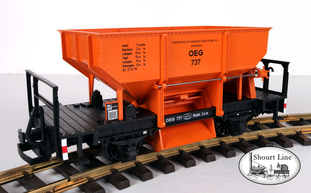 G Scale LGB 4041 Ore Car Orange OEG Mannheim Hopper Wagon w Load NEW