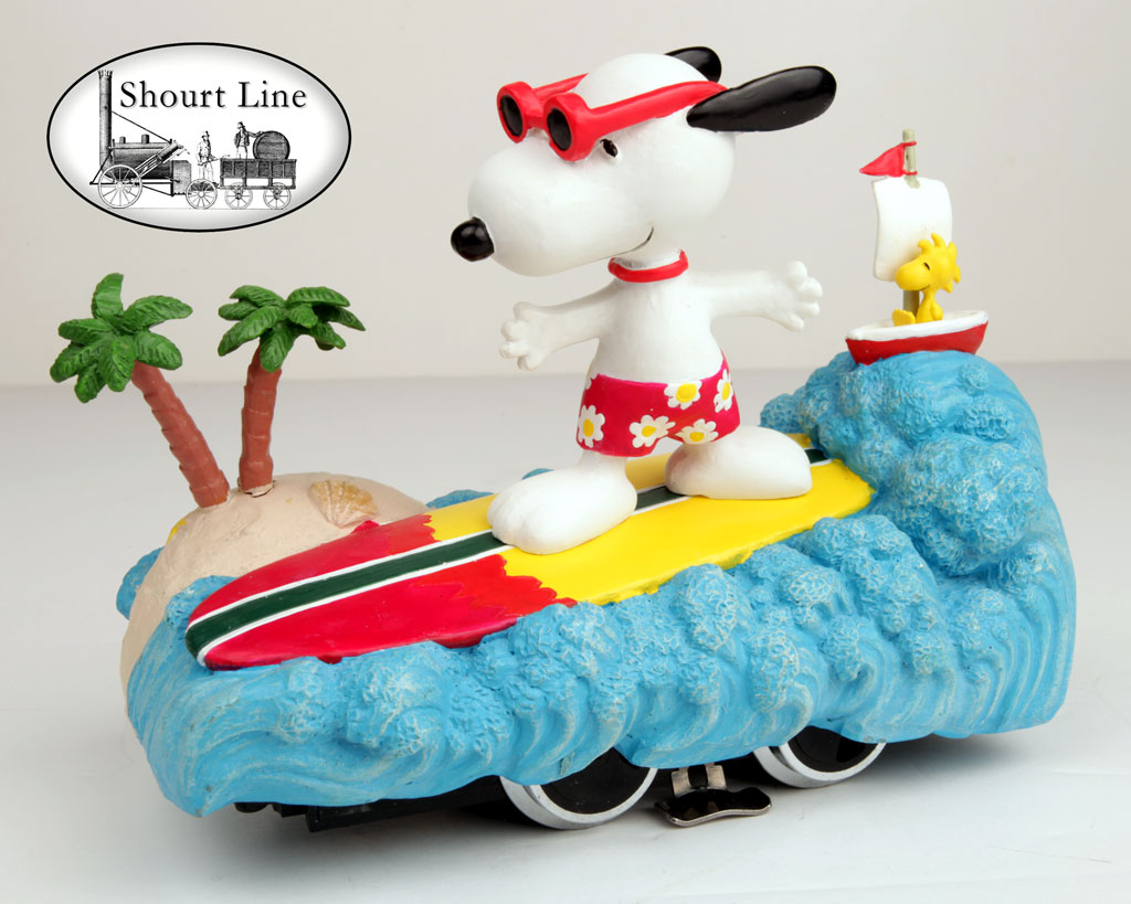 G Scale LGB 20050 Peanuts Motorized Snoopy Joe Cool® Surfer + Woodstock riding a wave NEW