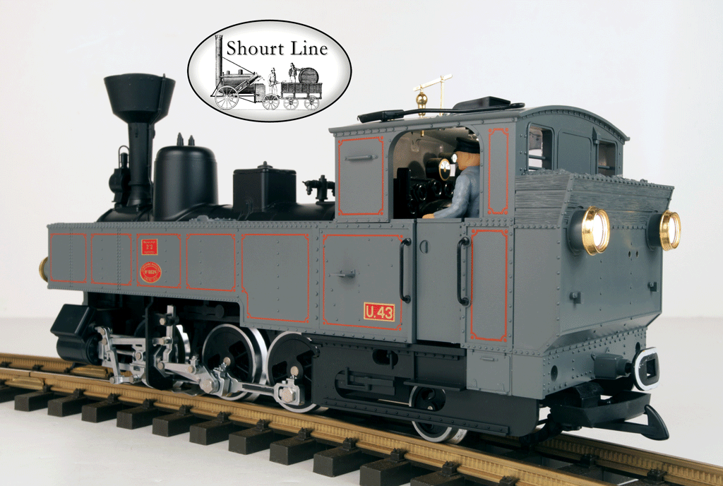 G Scale LGB 2070D U43 0-6-2 Gray Tank Loco w Lights, Smoker, Working Cab & Boiler Doors