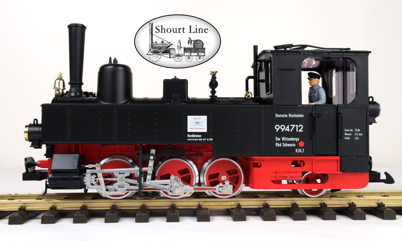 LGB 21701 German Railroad 0-6-2 Steam Engine Smoker & Lights