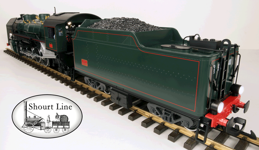 LGB 22871 SNCF 141R 640 French Green Mikado Steam Locomotive Smoke Lights rear left top view