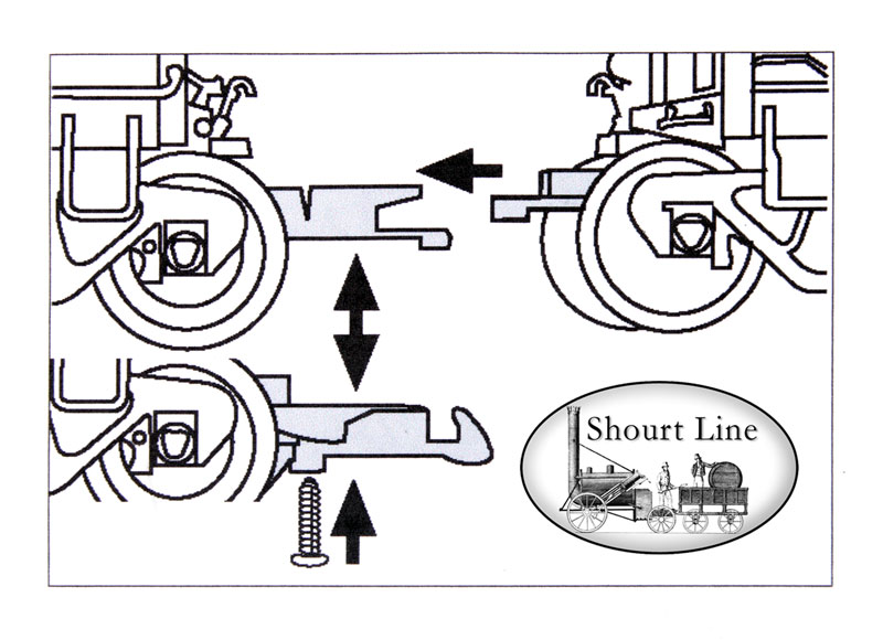 LGB 40040 PRR Ore 4 Car Set w Ore-Car and Hook-Loop couplers - Instruction sheet & diagrams NEW coupler instruction diagram