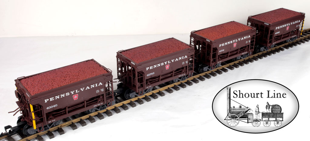 LGB 40040 PRR Ore 4 Car Set w Ore-Car and Hook-Loop couplers - Instruction sheet & diagrams NEW