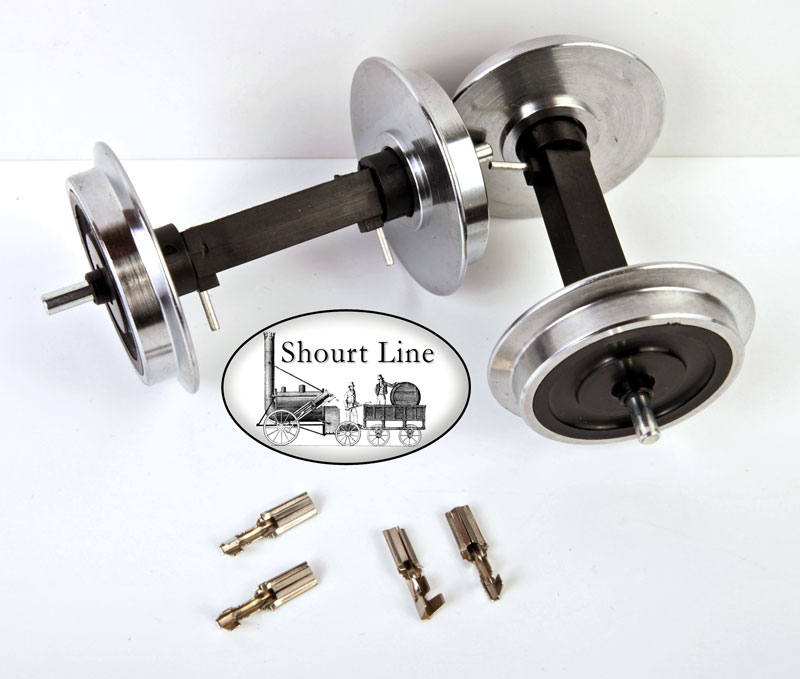 G Scale LGB 67403 Ball Bearing Wheel Set w 4 pwr connectors sealed bag