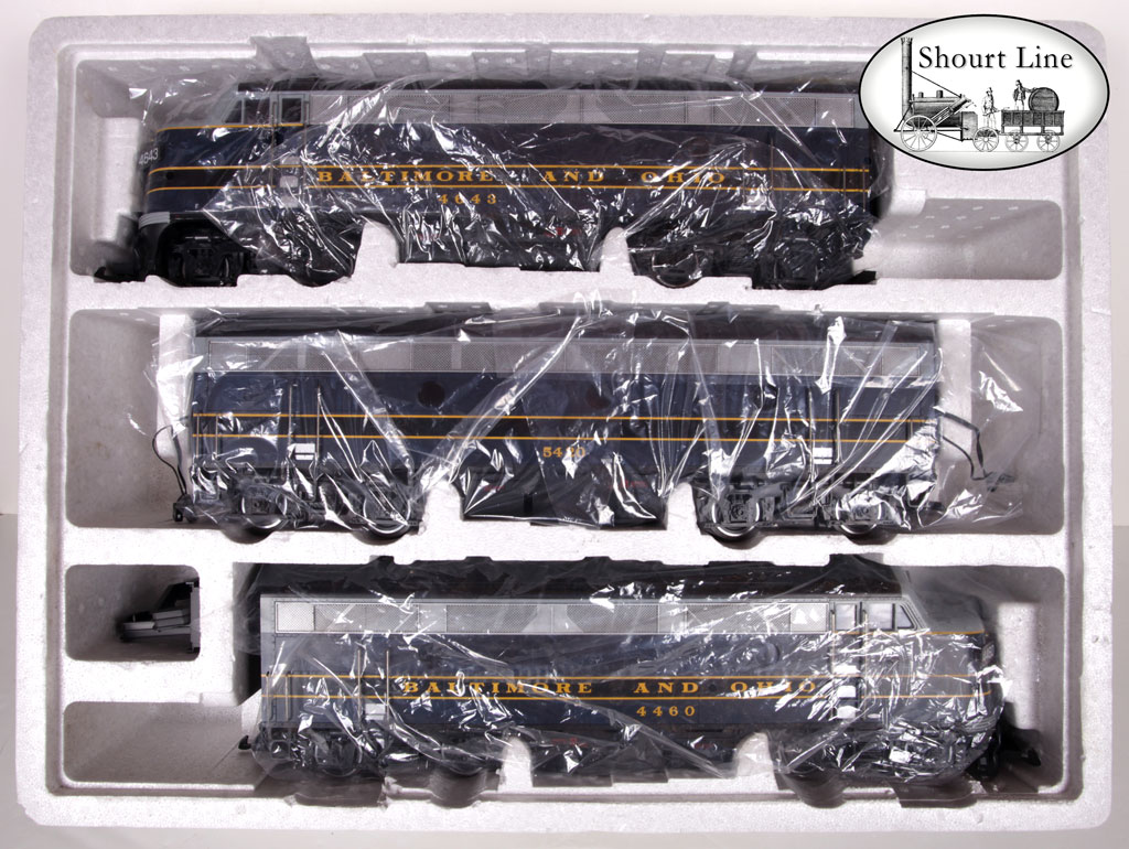 LGB 70457 Baltimore and Ohio F7 A-B-A B&O Limited Edition box lid off
