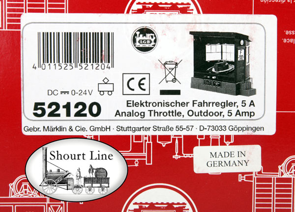 G Scale LGB 52120 Electronic Speed Controller Output 0-5 Amps 0-24Volts DC NEW