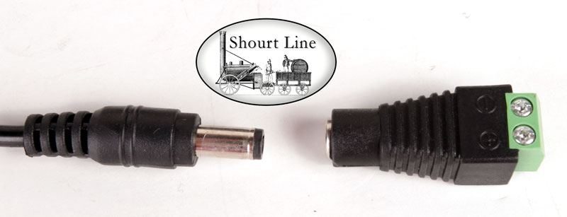 Shourt Line 2.1mm female to wire adapter