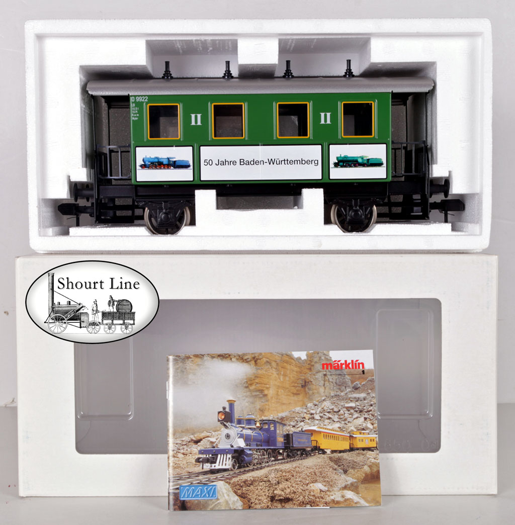 G Scale 1 Marklin Maxi 54719 2nd Class Passenger Car 50 Jahre Baden-Wurttemberg NEW