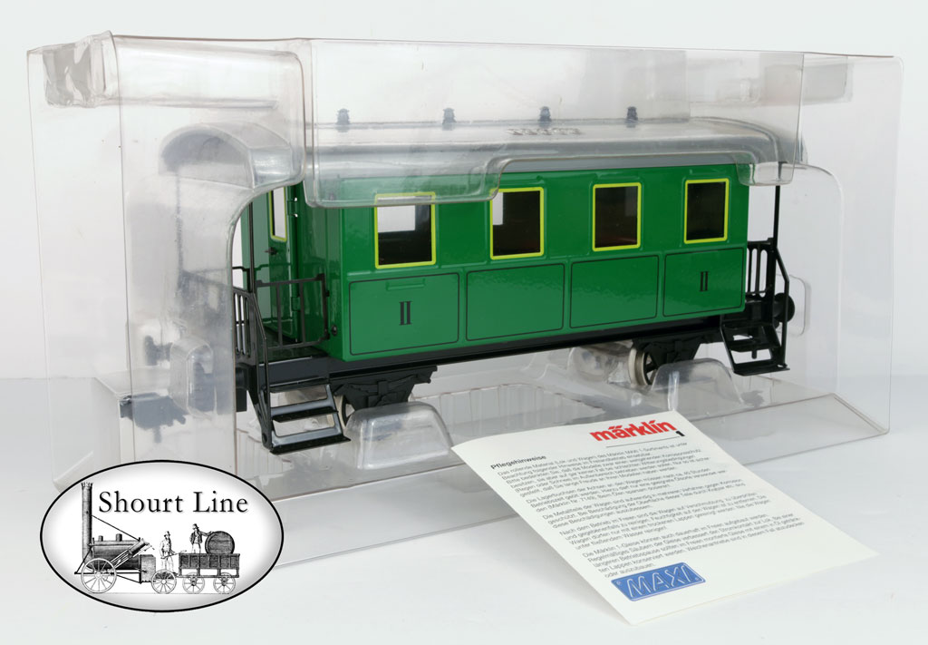 Marklin 5470 Maxi Class II Green Passenger Car Gauge 1 NEW - car in carrier