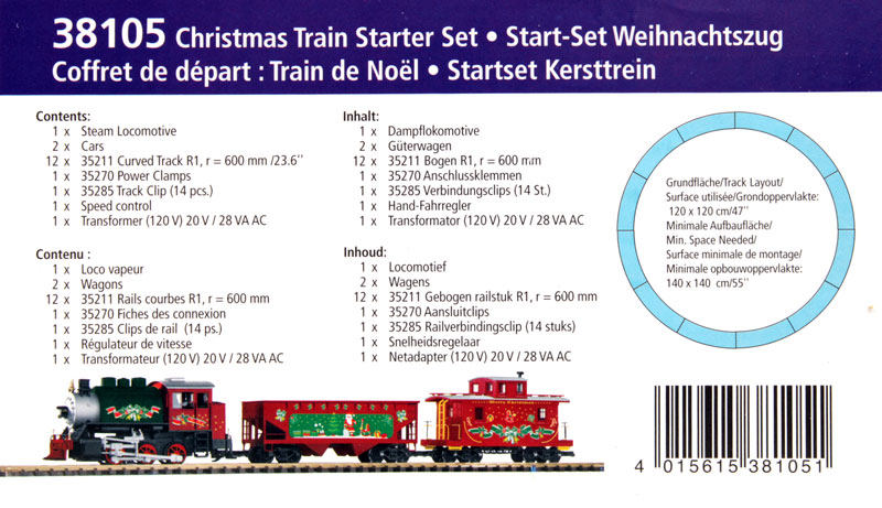 PIKO 38105 Christmas Starter Set Complete with everything needed in the box