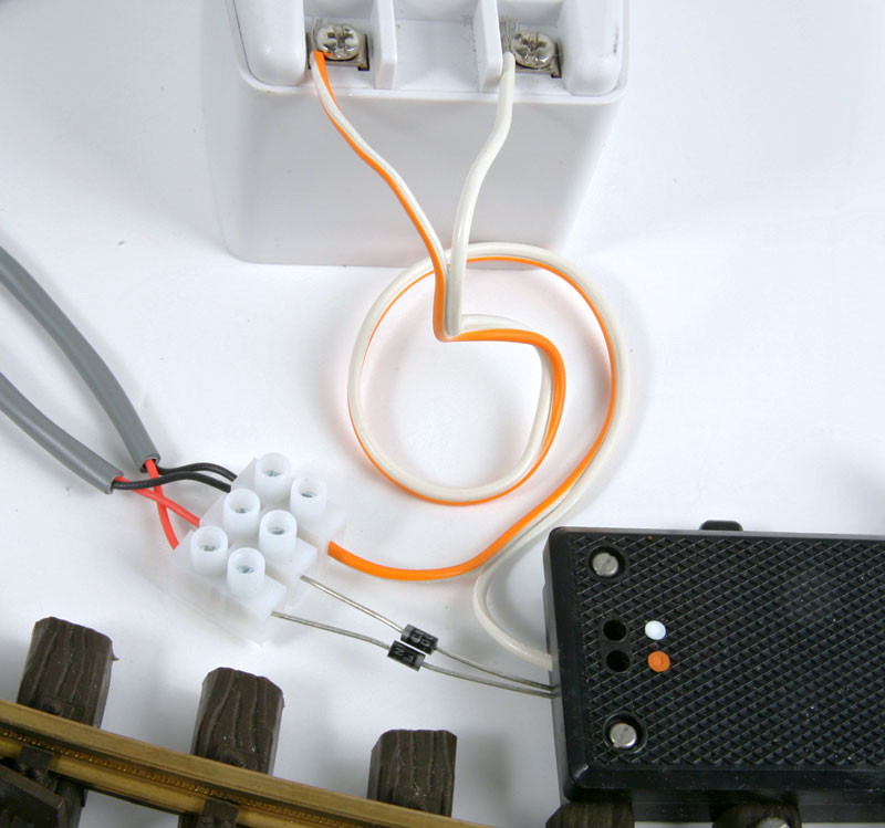 SL-TC-17100-nt-xx Track Contact - 2 each connected to EPL Switch using the two included diodes and optional terminal block Close Up